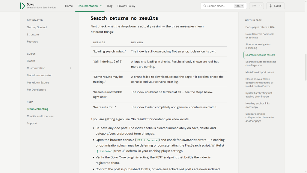 The On this page rail with the heading currently in view highlighted